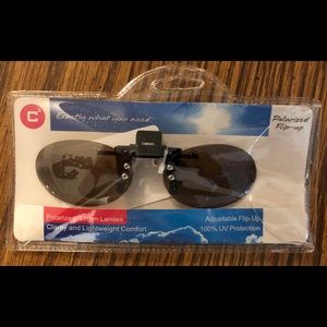 Flip up sunglass lens